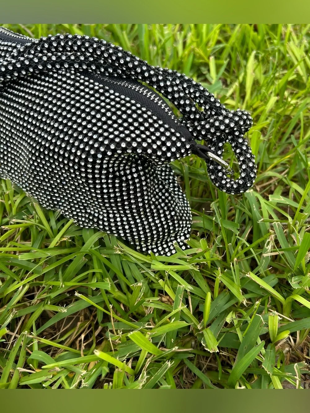 Black Rhinestone Embellished Bag